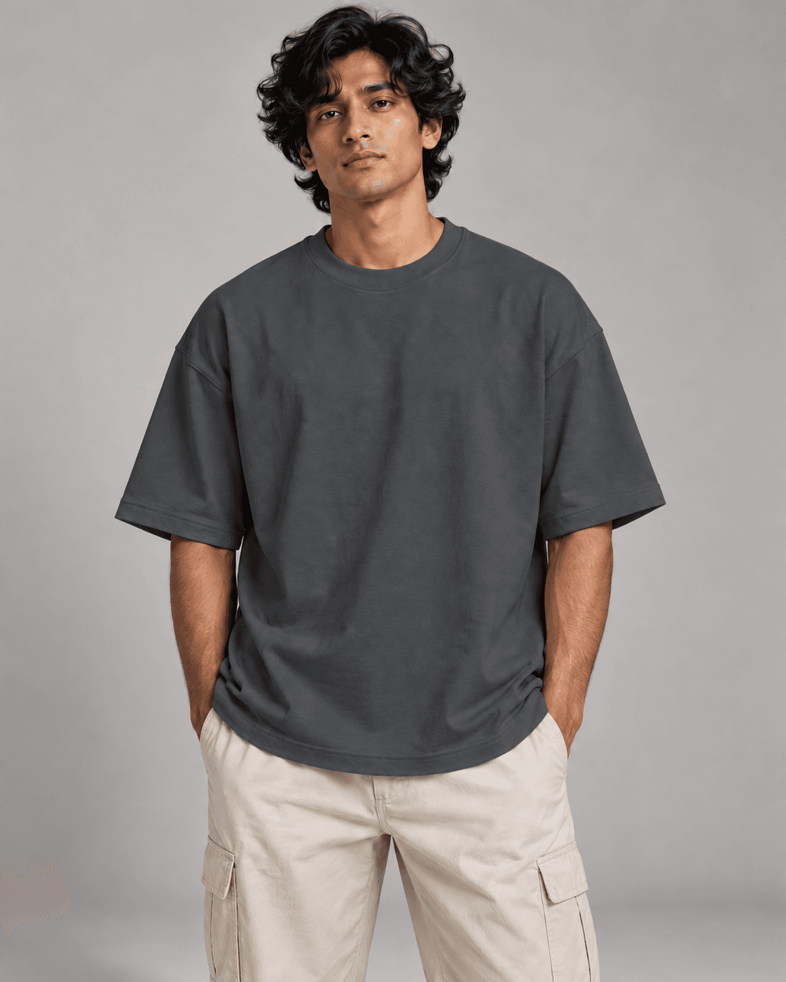 Solid Charcoal Grey