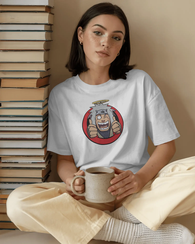 Sensei's of Chaos – Jiraiya Oversized Street Tee - White Edition