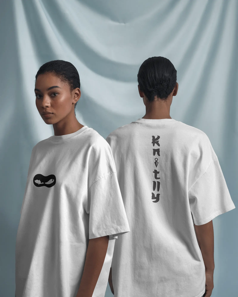 Knitlly Minimal Mark Oversized Tee