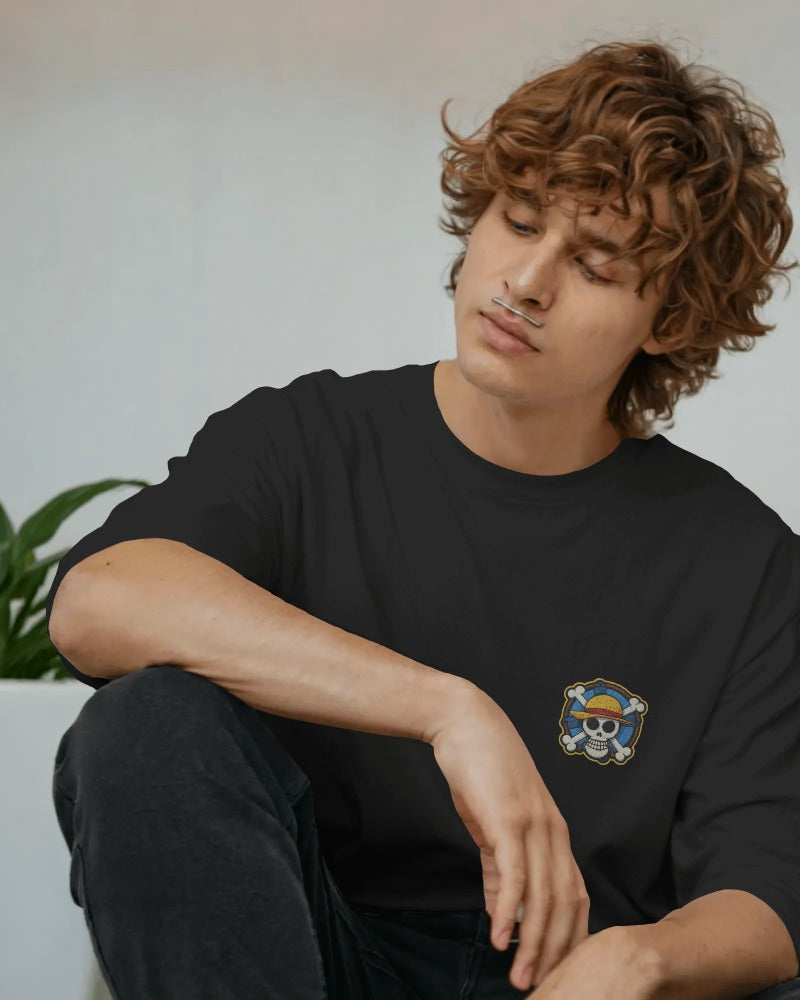 OTAKU – Straw Hat Warriors (Black) Oversized Tee