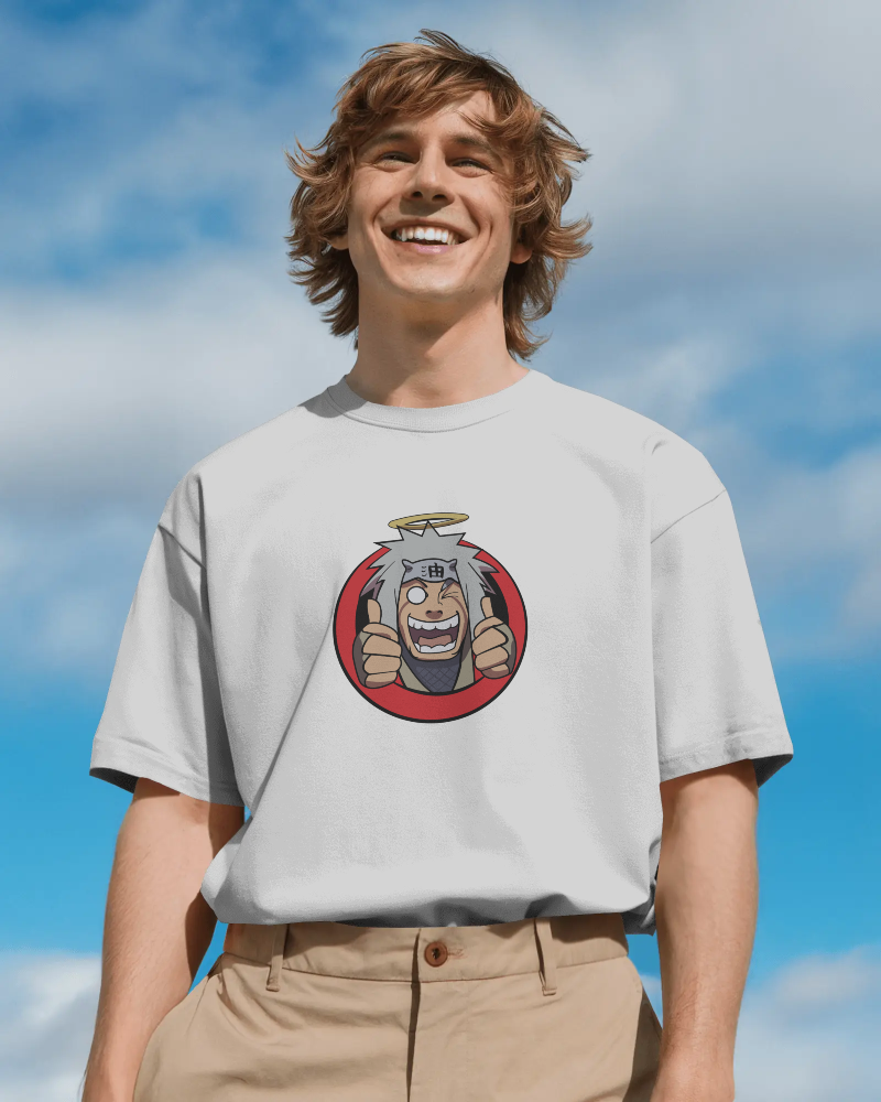 Sensei's of Chaos – Jiraiya Oversized Street Tee - White Edition